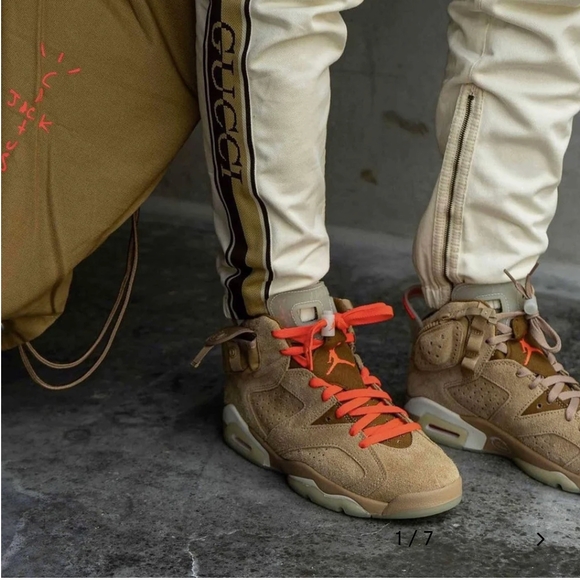 Nike Travis‎ Scott x Air Jordan 6 Retro SP 'British Khaki' DH0690 200 New In Box - Picture 1 of 16
